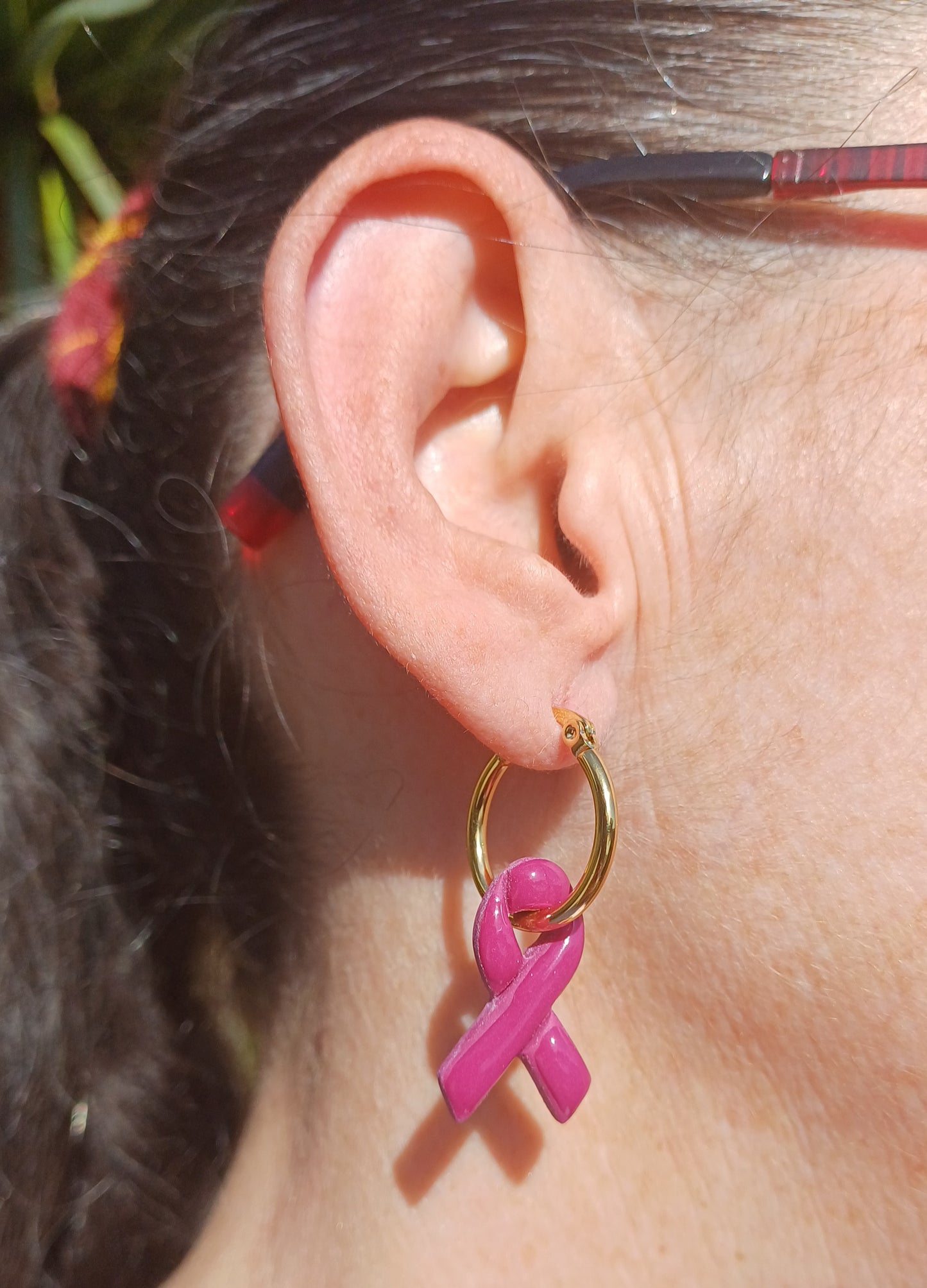 Boucles d'oreilles "Octobre Rose"