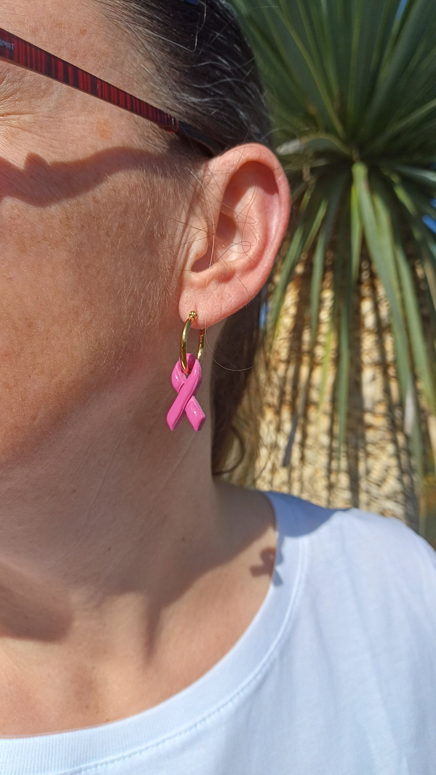 Boucles d'oreilles "Octobre Rose"