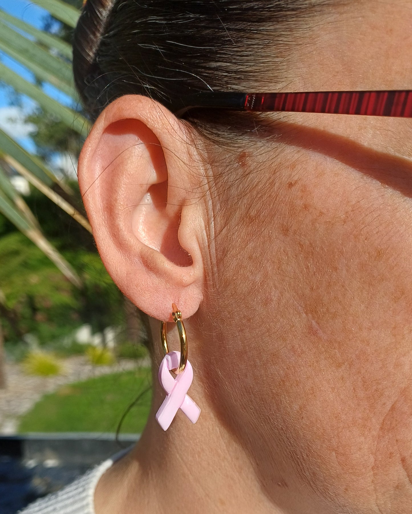 Boucles d'oreilles "Octobre Rose"