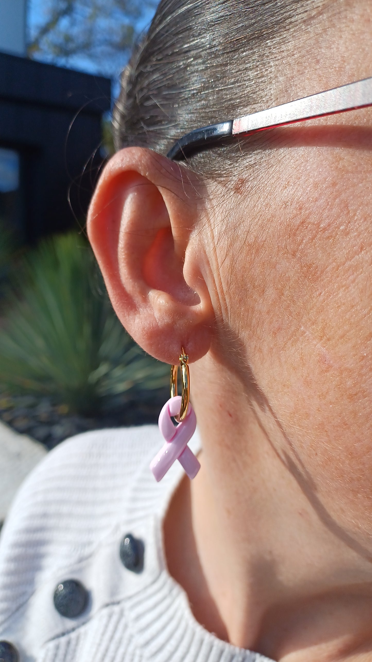 Boucles d'oreilles "Octobre Rose"
