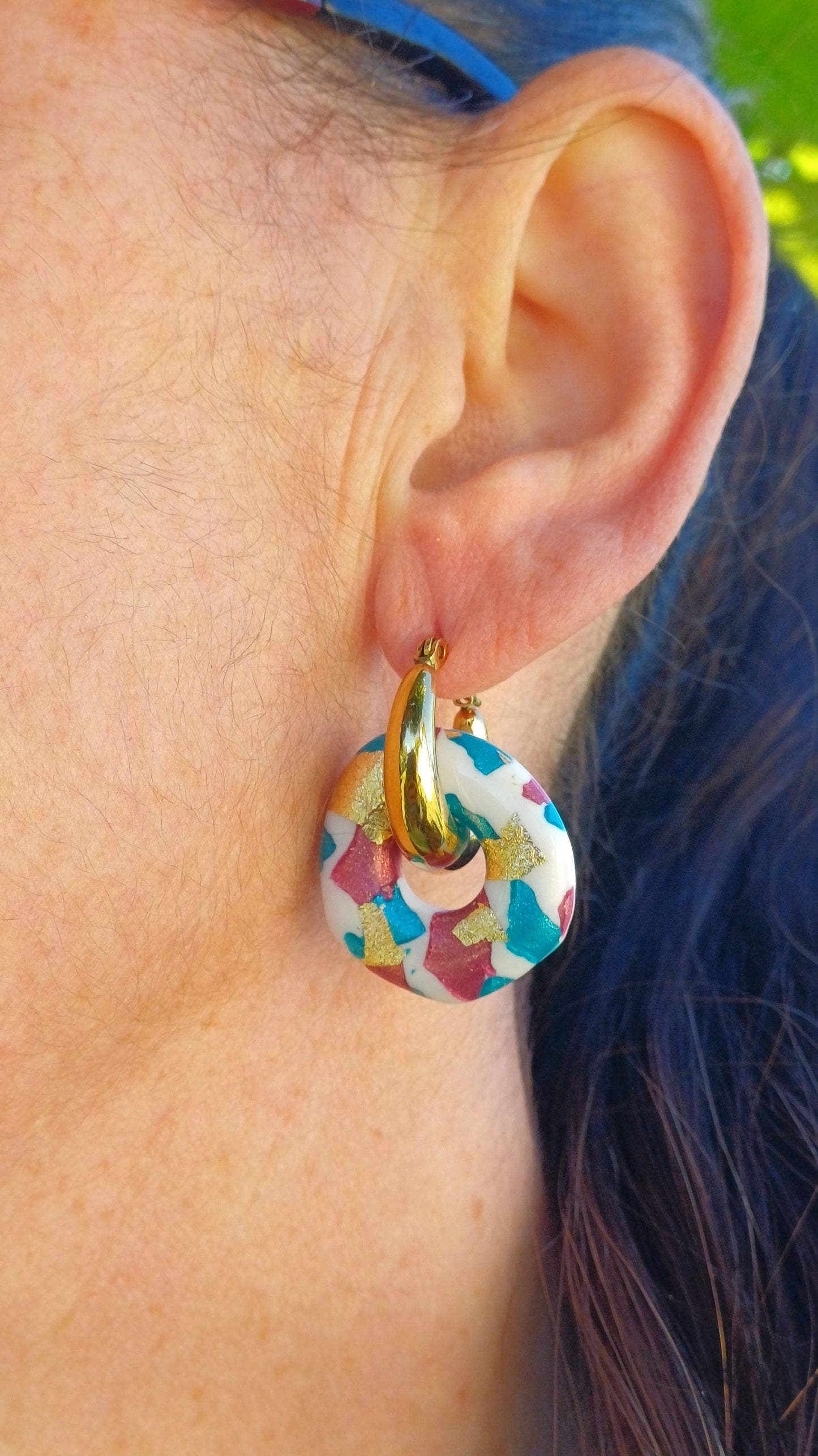 Boucles d'oreilles Victoire ovale