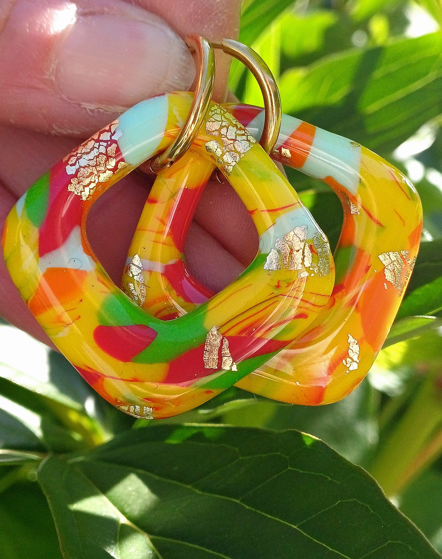 Boucles d'oreilles SUN Losange