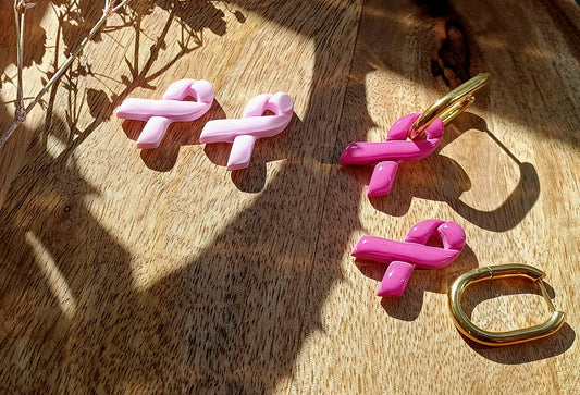 Boucles d'oreilles "Octobre Rose"
