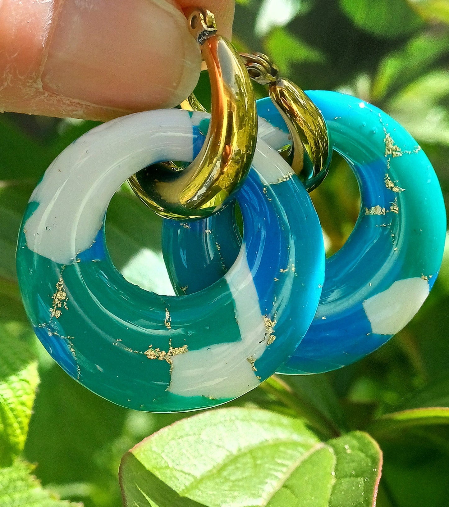 Boucles d'oreilles Lagoon ronde