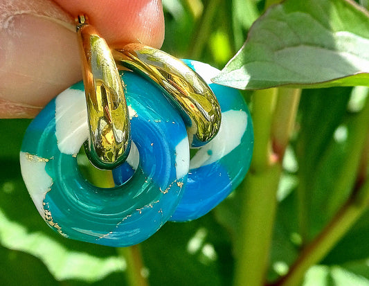 Boucles d'oreilles Lagoon ovale
