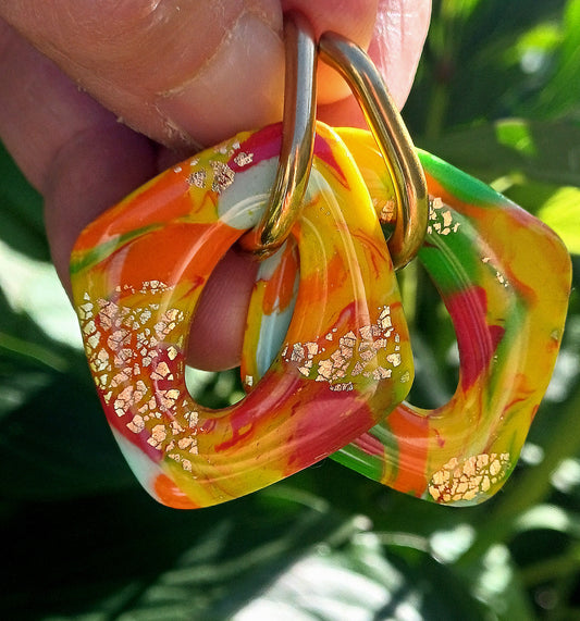 Boucles d'oreilles SUN Losanges