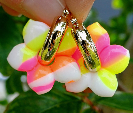 Boucles "Vaïté" fluo