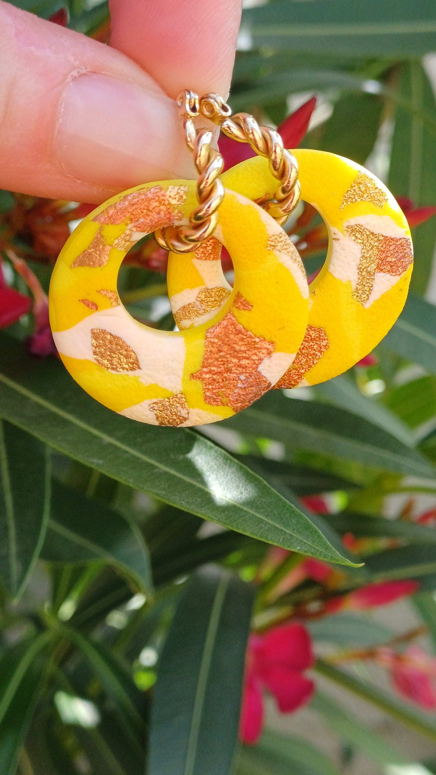 Boucles Agatha Marbré Jaune