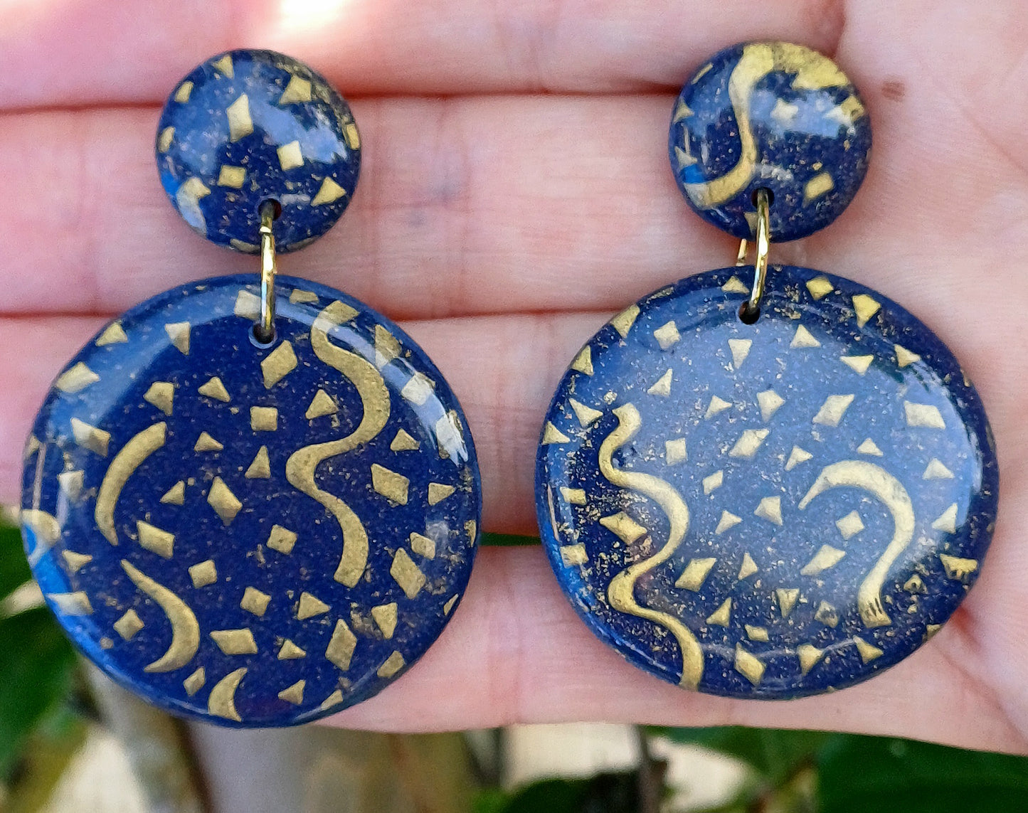 Boucles d'oreilles Tiphaine bleu