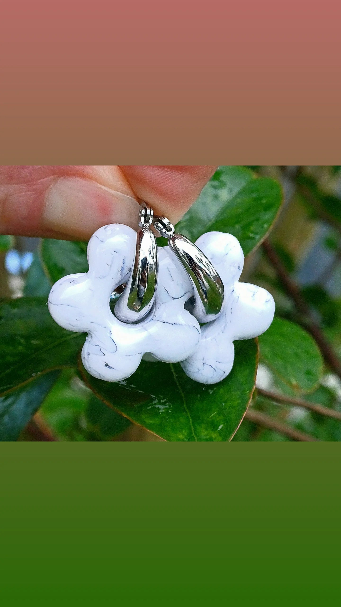 Boucles Inaya Fleur Marbré